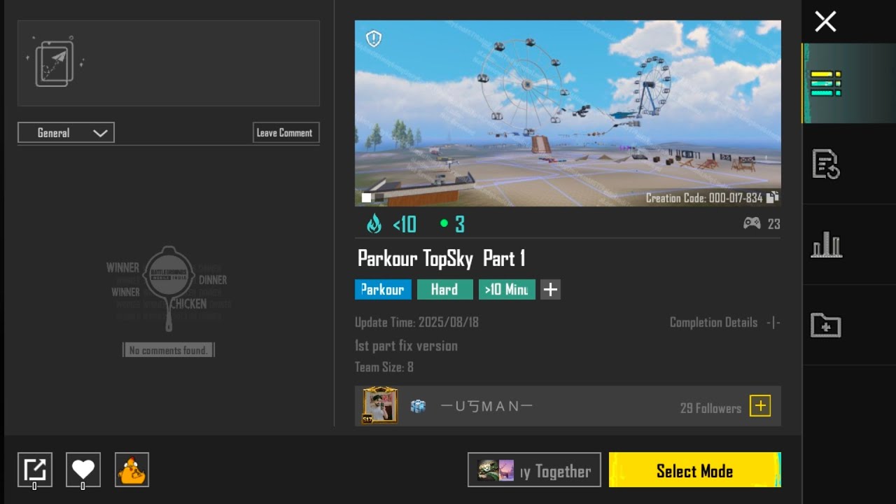 BGMI PARKOUR TopSky part 1 /⚡ BGMI WOW PARKOUR MODE 