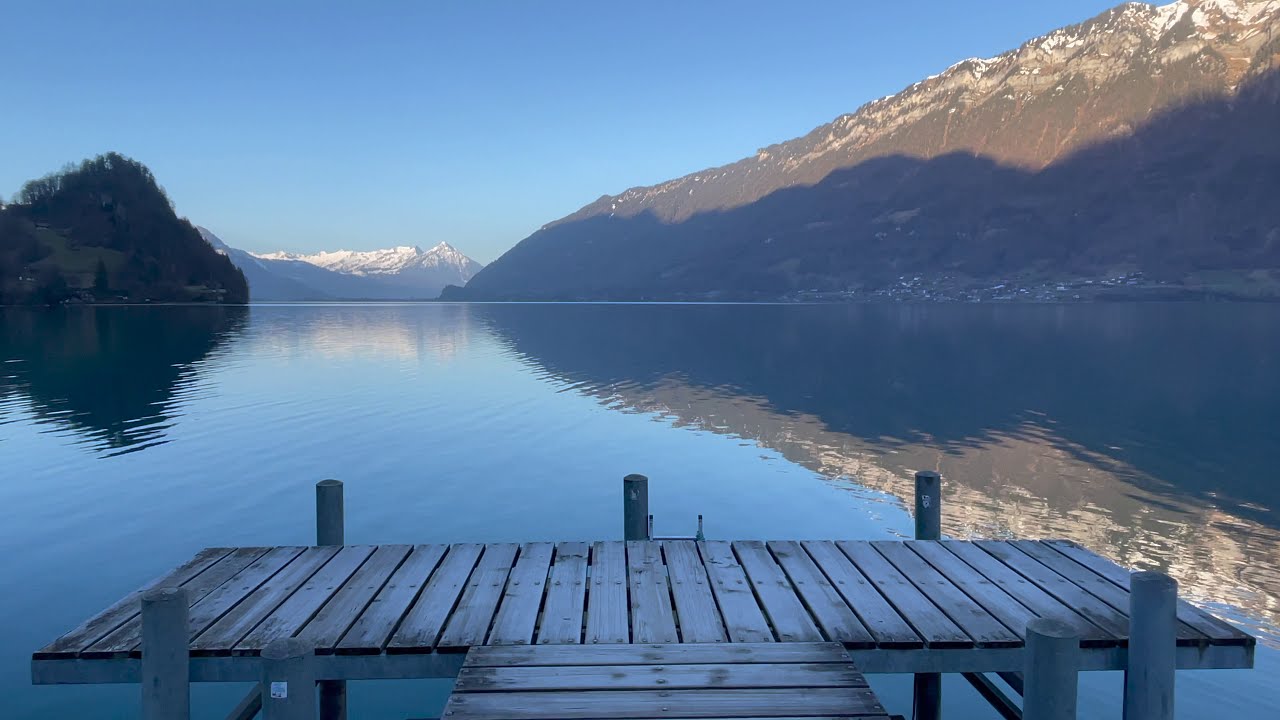 Incredible alp glow at Lake Brienz 4K