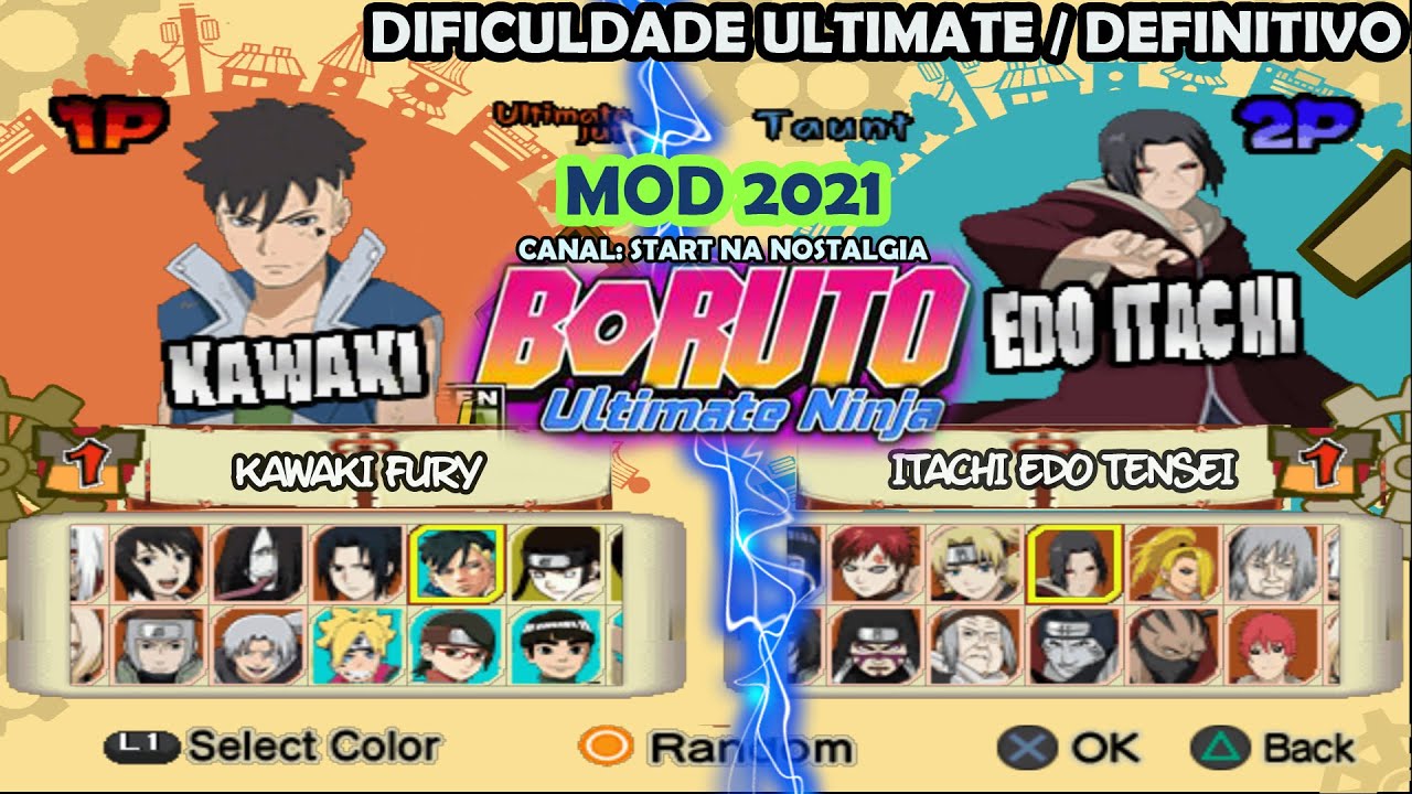 Naruto Ultimate Ninja 5 MOD - Boruto PS2 - KAWAKI VS ITACHI EDO TENSEI 