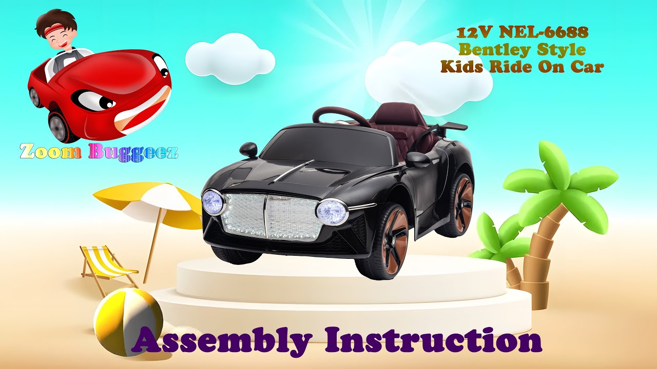 12V NEL-6688 Bentley Style Kids Ride On Car – Zoom Buggeez Inc