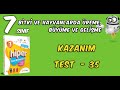 Beceri Geliştirme (Kazanım) Test - 35 (Bitki ve Hayvanlarda Üreme, Büyüme ve Gelişme)-(Soru Bankası)