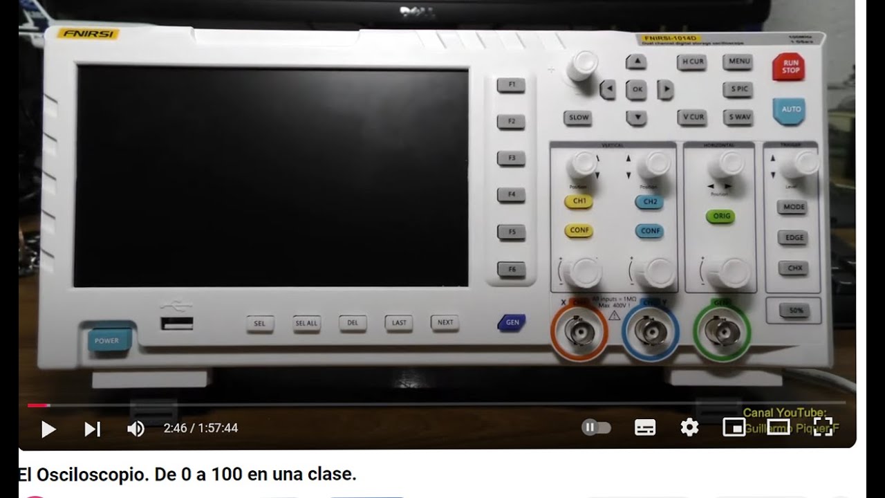 Osciloscopio. De 0 a 100 en una sola clase (bis)