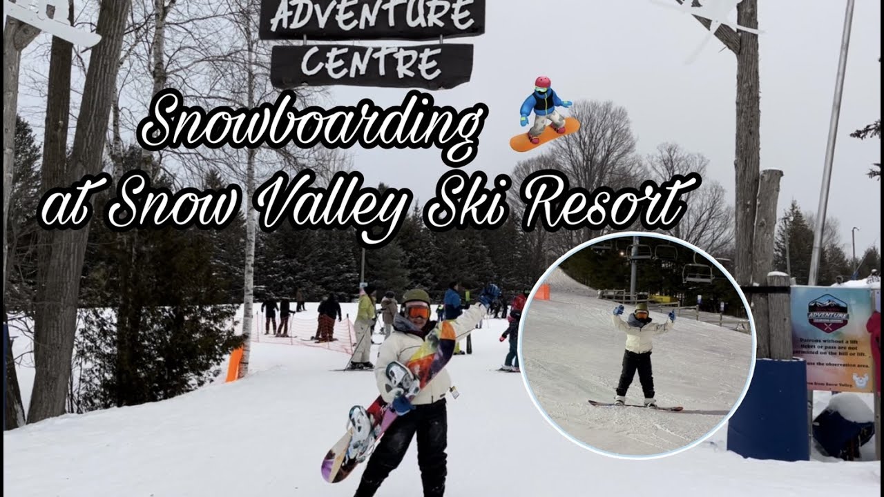 Snowboarding at Snow Valley Ski Resort Barrie Ontario Canada YouTube