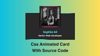 Create Awesome Image Card Hover Effect Animation using HTML & CSS Only | Free Source Code | 2024 |