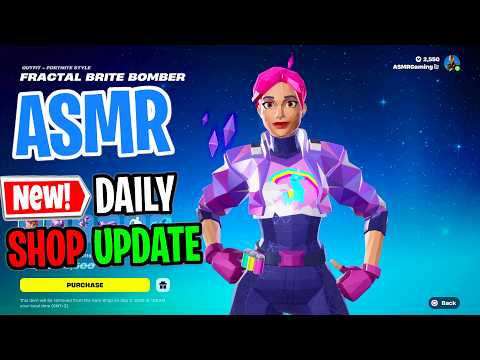 ASMR Fortnite Shop NEW Fractal Brite Bomber Skin! Daily Update Today 🎮🎧 Whispering 😴💤