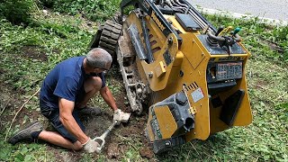  Hillside Nightmare! Tracks Popped Off MULTIPLE Times Clearing Brush!
