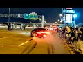 Muscle Cars TAKEOVER Traffic Lanes Leaving Car Meet!