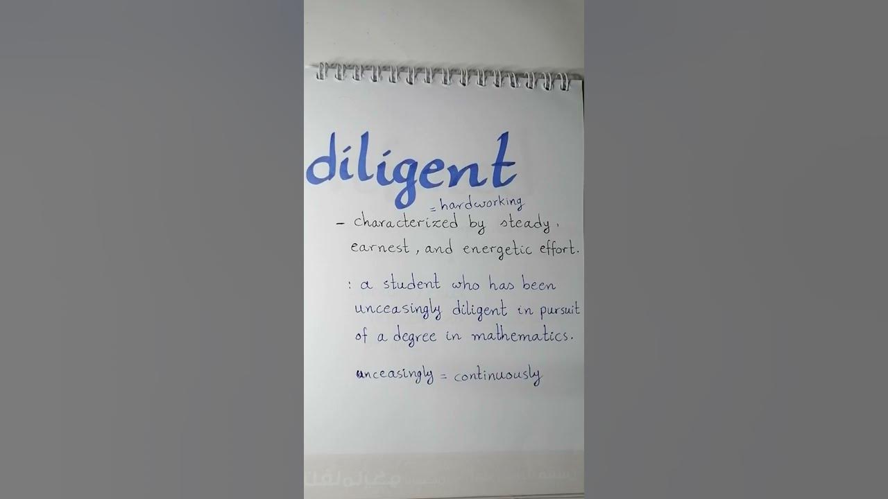 meaning of diligent😱😱 YouTube
