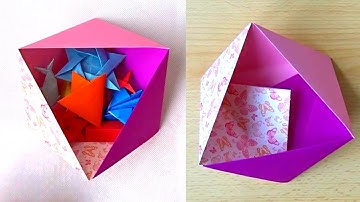 Triangular Modular Origami Box - Origami Triangle Box - Easy Paper Triangular Box