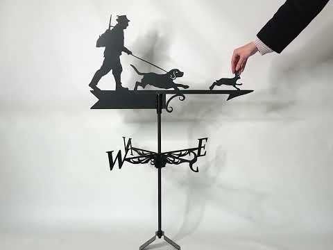 Флюгер маленький на дах Полювання, вітряк на альтанку, криницю, паркан, видео 1