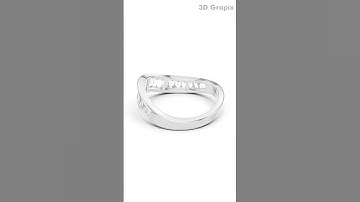 Jewellery CAD Design Rendering Ring - 04|White Gold | 360° Realistic View #3dgrapix #3DRendering