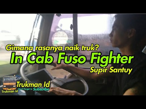 In cab Truk  kontainer  santuy Fuso  Fighter 220ps YouTube