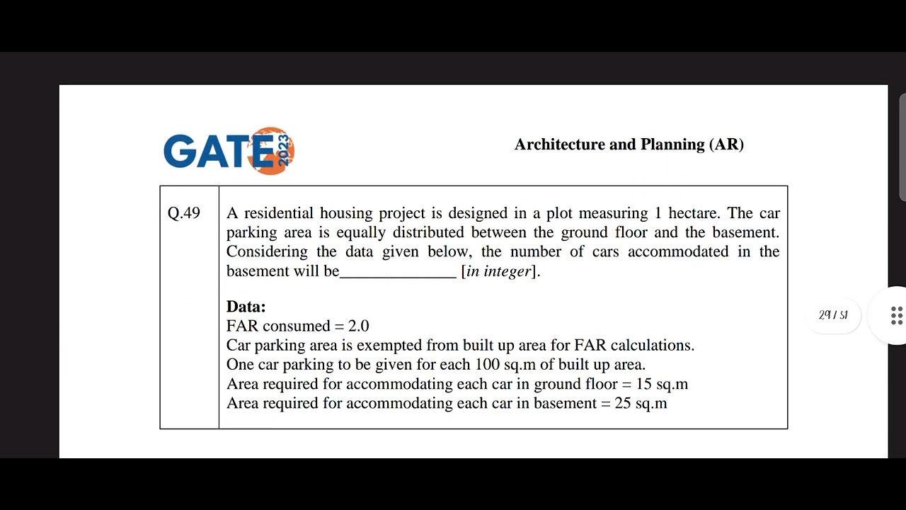 GATE 2023 ARCHITECTURE AND PLANNING QUESTION PAPER