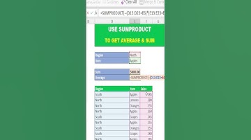 USE Sumproduct Formula To Get average  Based On Criteria l My Excel Tutor