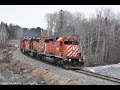 Three SD40-2's Lead Job 250 on the Moosehead Sub! -12/30/20