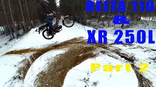 XR250l &amp;DELTA 110&quot; Прыжок на дельте, ЖЕСТЬ!&quot;