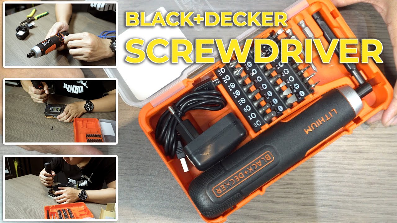 BLACK DECKER SCREWDRIVER ( BD40K27 ) CORDLESS MULTI FUNGSI BOR + OBENG