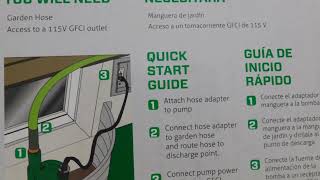 Zoeller Automatic Water Pump, Water Pump Under Water,1/3 Horsepower Pump