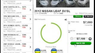 Торги 2012 Nissan LEAF Copart AUTOKRATOS