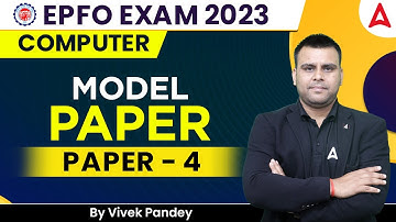 UPSC EPFO APFC & EO/AO 2023 | Model Paper | Paper 4 By Vivek Pandey