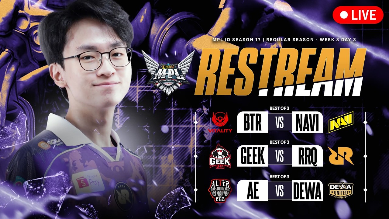 RESTREAM MPL ID WEEK 3 DAY 3 | RRQ VS GEEK!