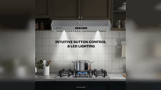Overview: Empava Ductless/Ducted Range Hood Under Cabinet 30 Inch, Touch Control, 300 CFM Plug i...