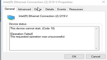 🌏 Intel Ethernet Lan device cannot start code 10 fix