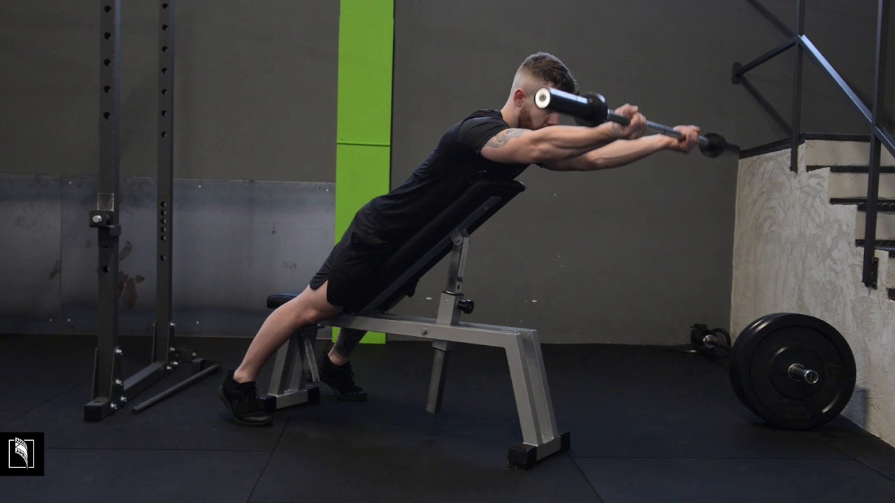 Alzate frontali bilanciere prono panca inclinata presa supina YouTube Alzate frontali bilanciere prono panca inclinata presa supina YouTube