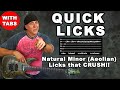 Quick Licks - Guitar Natural Minor Aeolian licks that CRUSH it! with TABS