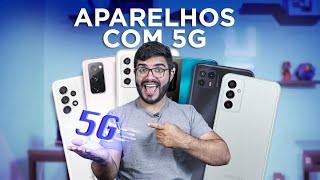 JÁ É REALIDADE! TOP 5 Smartphones BARATOS com TECNOLOGIA 5G para você comprar HOJE!!!