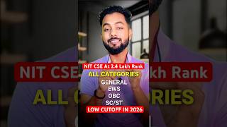 Shocking Datenit Cse At 2.4 Lakh Rank Nit Cse Closing Rank In 2026 Category Wisenit Cutof2026