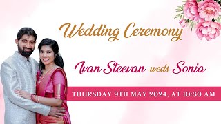 ||  LIVE || Wedding Ceremony of  IVAN STEEVAN with SONIA