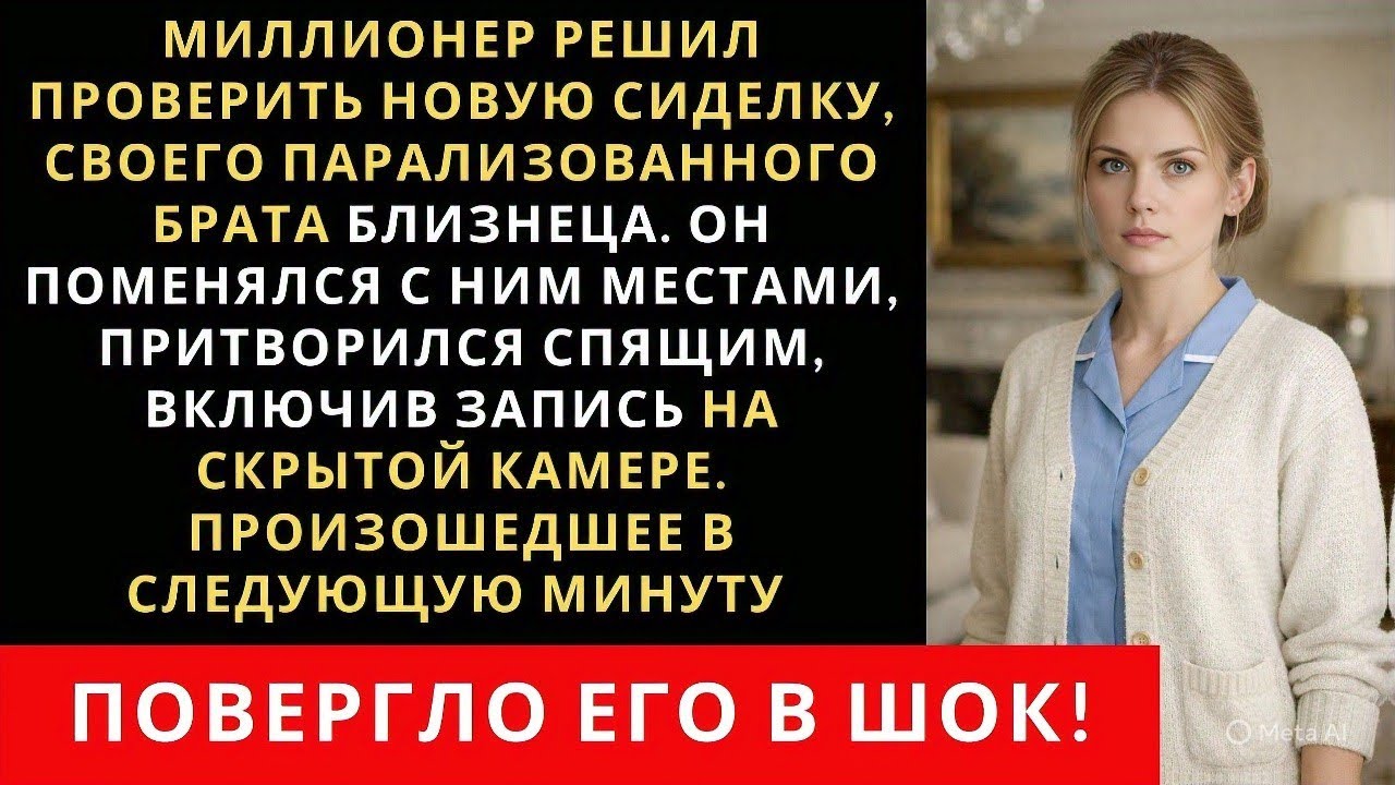 Миллионер решил проверить новую сиделку, своего парализованного брата близнеца. Он поменялся местами