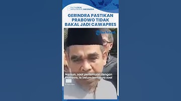 Partai Gerindra Pastikan Prabowo Tidak akan Menjadi Cawapres Dampingi Ganjar Pranowo di Pilpres 2024