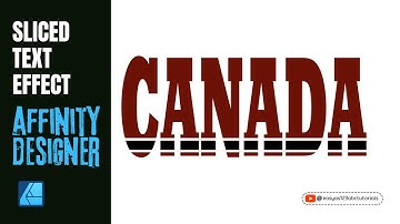 Slice Text Effect Affinity Designer Tutorial for Beginners Step by Step