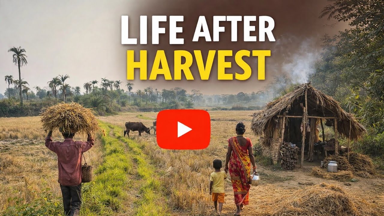 Golden Fields to Empty Lands 🌾 | Village Tour After Paddy Cutting