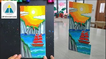 Hướng dẫn làm sản phẩm mĩ thuật với các lớp cảnh | Làm tranh cắt lớp