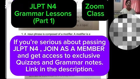 JLPT N4 Grammar Series with Practice test and Word Order practice test.