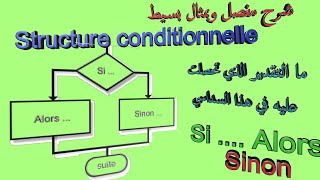 Algorithme Les structures conditionnelles si, sinon شرح مفصل وبأمثلة