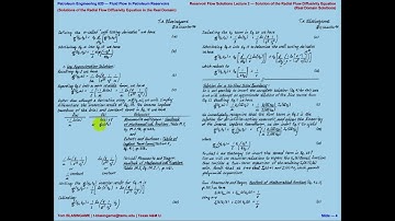 Solution for Radial Flow Diffusivity Equation (Real Domain Solutions)