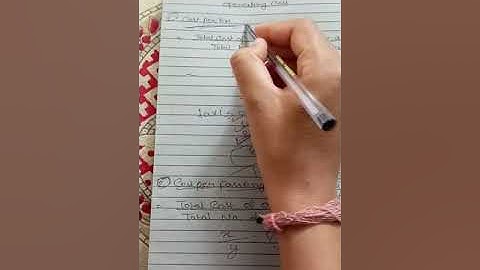 Operating Cost L 2: Divide  of expenses and explain of formula