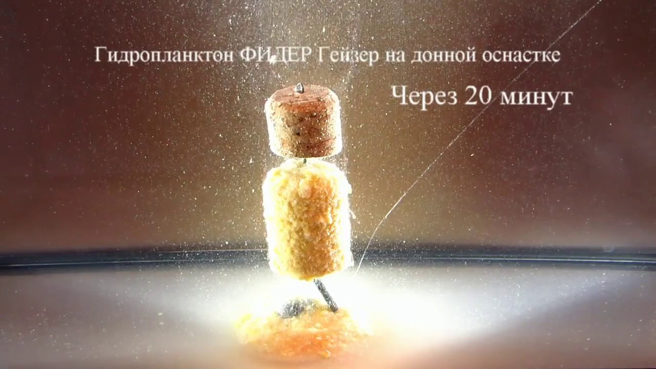 Растворение таблетки Гидропланктон «ФИДЕР Гейзер» на донной оснастке ...