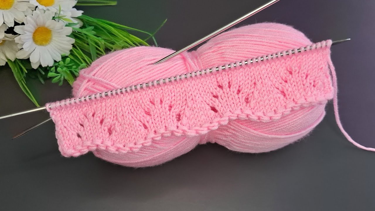 Kolay İki Şiş Örgü Yelek Model Desen 🩷#knitting #crochet #handmade #flower #diy #keşfet