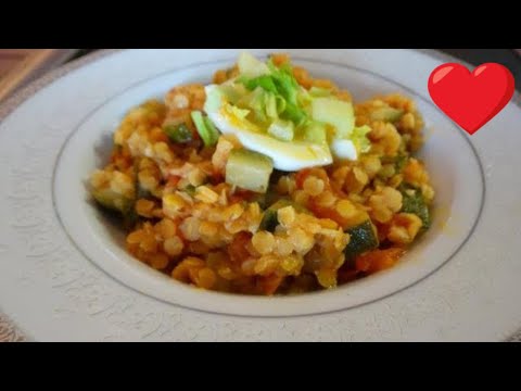 Červená čočka, recept s červenou paprikou a mladou cuketou