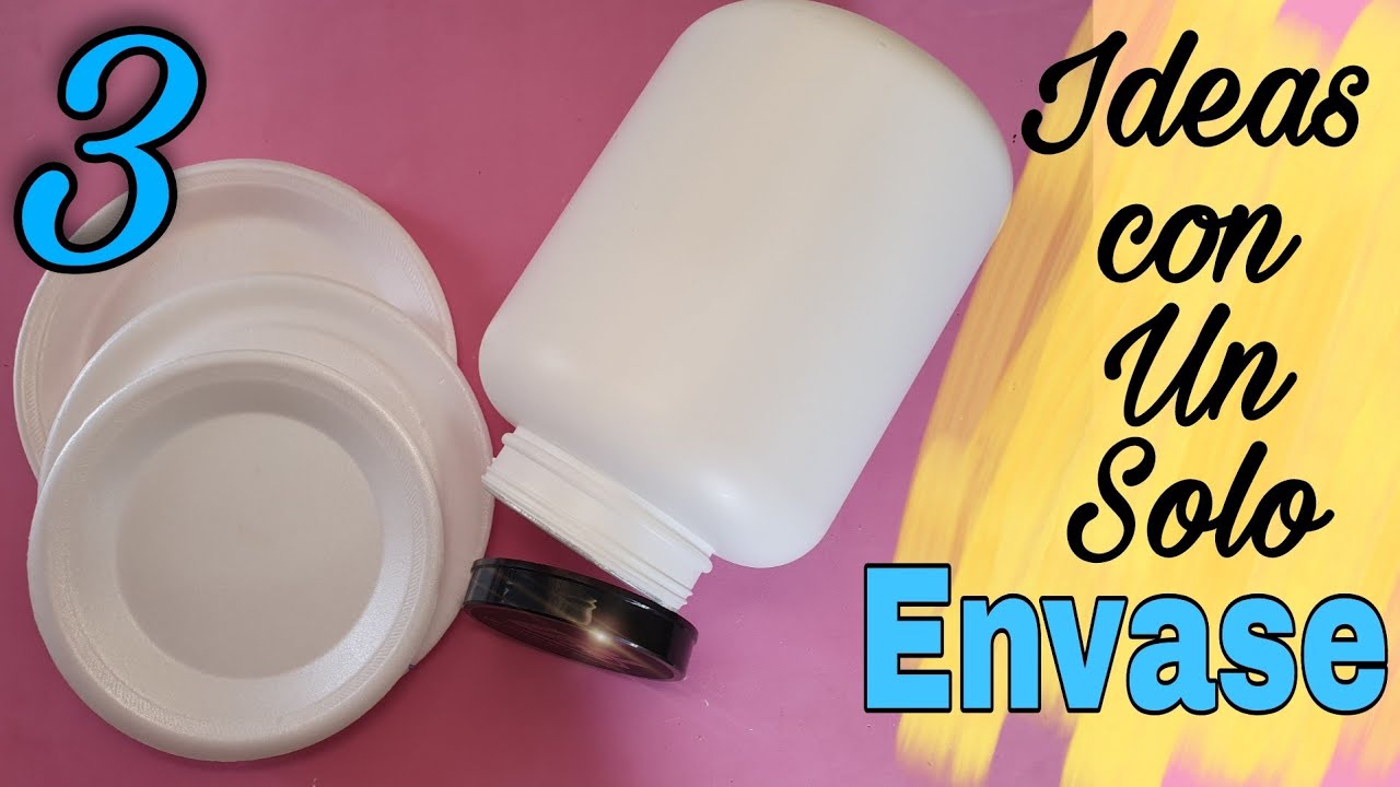 3 Super Ideas con UN Solo ENVASE Plástico 😱| Ideas Útiles para el Hogar| Platos de Icopor ♻️