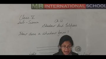 CBSE || Class 5 || science || chapter 12 || Shadow and Eclipses