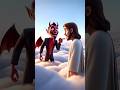 Jesus and satan attend music festivalgod jesus shorts