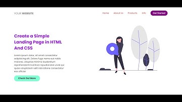 Create a Simple Landing Page for your Website in HTML And CSS | Free Source Code | HTML CSS Beginner