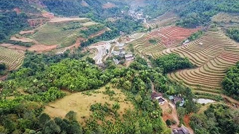 1 Góc Thôn Minh Hạ Tân Lập Bắc Quang Hà Giang từ trên cao nhìn xuống - Liềm HG²³ #liềmhg