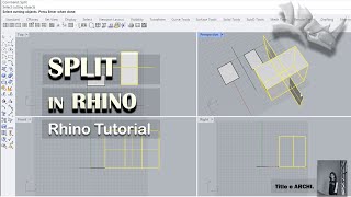 Rhino Tutorial/ Split command in Rhino by @TitleeMehzabeen